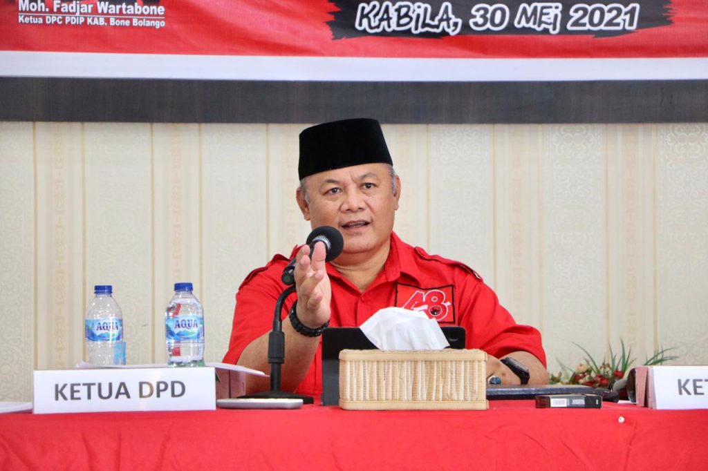 Sambut Pemilu 2024, Kris Wartabone : DPD PDIP Provinsi Gorontalo Tegak Lurus Jalankan Instruksi DPP
