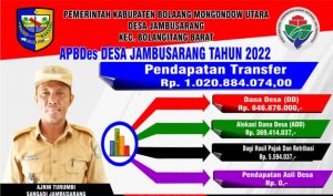Berikut Penjabaran APBDes Desa Jambusarang Tahun Anggaran 2022