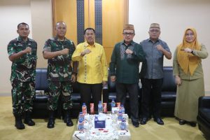 Paris R. A. Jusuf Terima Kunjungan Danrem 133 Nani Wartabone Yang Baru Bertugas