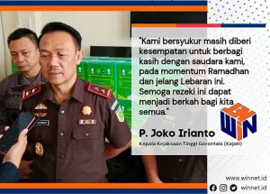 Sambut Idul Fitri, Kejati Gorontalo Bagikan Paket Bingkisan Ramadhan