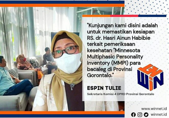
 Komisi 4 Tinjau Kesiapan RS. dr. Hasri Ainun Habibie Menyambut Pelaksanaan Pemeriksaan Kesehatan “Bacaleg” Gorontalo