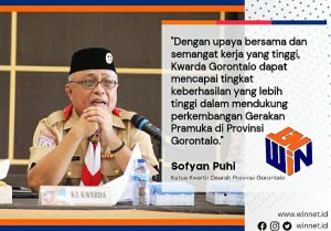 Tingkatkan Kualitas Pramuka Provinsi Gorontalo, Ketua Kwarda Gorontalo Beri Instruksi ke Pengurus Kwarda Tingkatkan Etos Kerja