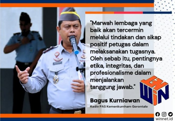 
 Kadiv PAS Kemenkumham Gorontalo, Bagus Kurniawan Pimpin Apel Pagi: Tekankan Penegakan Aturan Sesuai SOP