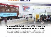 Paripurna 142, Tujuh Fraksi DPRD Menerima Dua Ranperda Usul Gubernur Gorontalo