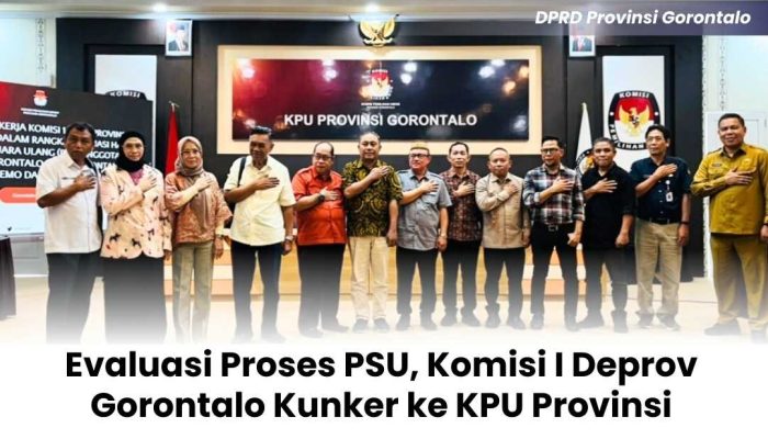 Evaluasi Proses PSU, Komisi I Deprov Gorontalo Kunker ke KPU Provinsi