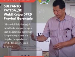 Sulyanto Pateda ; Proses Pencoblosan Berjalan Dengan Lancar