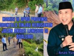 Komisi III DPRD Provinsi Gorontalo Tinjau Kerusakan Jalan Akibat Longsor di Boalemo
