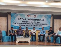 KPK Gelar Rakor Monev Sawit, Tetapkan Deadline 5 Desember untuk Penuntasan Data Permasalahan di Gorontalo