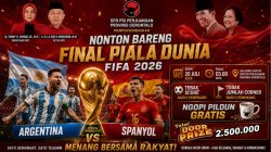 DPD PDI Perjuangan Gorontalo Hadirkan Nobar Final Piala Dunia Berhadiah