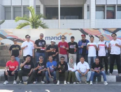 810 Bendera Merah Putih Dibagikan, Bank Mandiri dan SMSI Gorontalo Semarakkan HUT RI ke-81