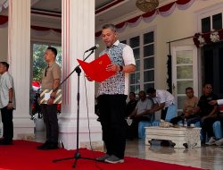Sekwan Provinsi Gorontalo Ikuti Geladi Bersih Pembacaan Teks Proklamasi HUT ke-81 RI
